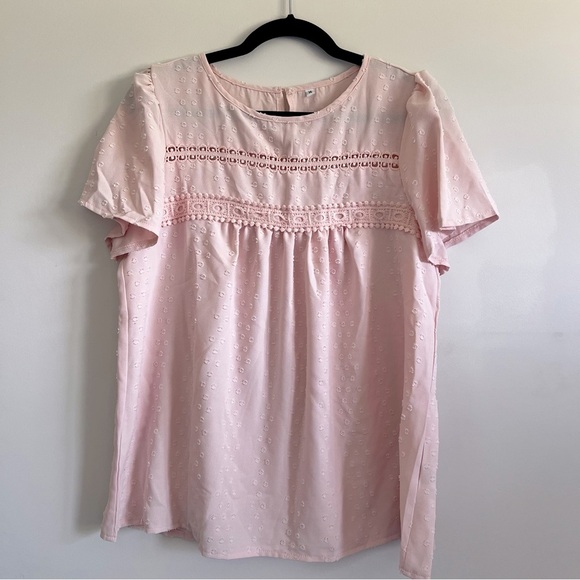 Tops - Pink Eyelet Blouse